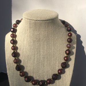 Pewter Color Bead Necklace